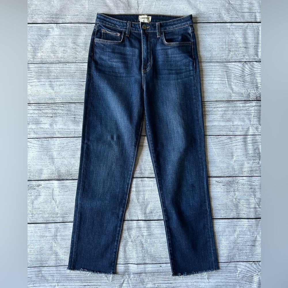 L’Agence Audrina Straight High Rise jeans in Classic Dark size 27